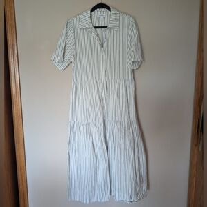 Evereve Black and White Striped Blouse